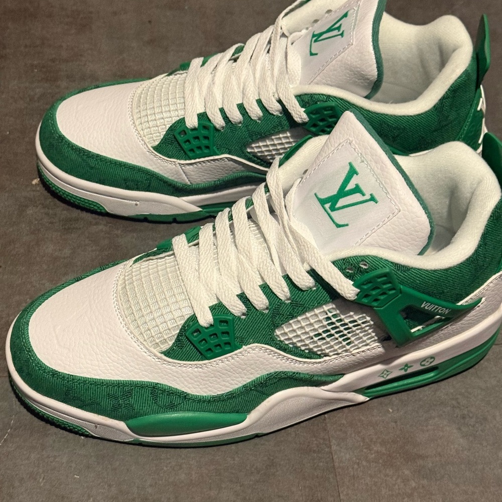 Louis Vuitton Green and White Athletic Shoes